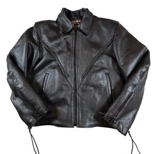 Interstate Leather Women’s Insulated Motorcycle Jacket Harley Davidson Black Lg